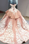 Robe de bal Longue Rosée épaule Cérémonial Manche Courte Mariage - Page 11