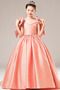 Robe de fille de fleur A-ligne Orné de Nœud à Boucle Satin Drapé - Page 5