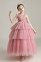 Robe de fille de fleur Tulle Naturel taille Sans Manches Fermeture à glissière - Page 9