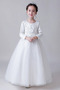Robe de fille de fleur aligne Col de chemise t Ceinture en Étoffe - Page 1