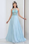 Robe de bal Drapé a ligne Sexy Chiffon Exquisite Dos nu Sans Manches - Page 1