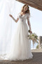 Robe de mariée Dos nu A-ligne Norme Drapé Tulle Col en V Foncé - Page 2