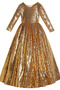 Robe de fille de fleur Norme Glissière Longueur Cheville Petit collier circulaire - Page 5