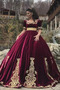 Robe de bal Cérémonie Fermeture à glissière A-ligne Rosée épaule - Page 1