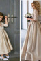 Robe de fille de fleur Naturel taille Poches Longueur Cheville - Page 1