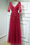 Robe de demoiselle d'honneur Chic a ligne Décalcomanie Dos nu - Page 1