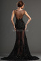 Robe de cocktail Noir Sans Manches Longueur au sol Sablier Col Bateau - Page 5