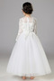 Robe de fille de fleur Tulle Décalcomanie Longueur Cheville Naturel taille - Page 5