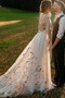 Robe de mariée Décalcomanie Naturel taille Col en V Foncé Longueur de plancher - Page 3