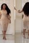 Robe de cocktail Dentelle Manche Aérienne Longueur de genou Luxueux - Page 2