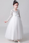 Robe de fille de fleur Couvert de Dentelle Médium A-ligne Glissière - Page 4