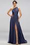 Robe de soirée Sexy A-ligne Mousseline Drapé Sans Manches Dos nu - Page 10