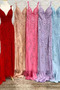 Robe de soirée Sirène Thigh-High Slit Drapé Col en V Foncé Naturel taille - Page 4