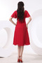 Robe de demoiselle d'honneur Col en V Foncé Mi-longues Plissé - Page 5