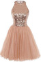 Robe de cocktail Tulle Triangle Inversé Naturel taille Dos nu - Page 1