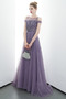 Robe de soirée Tulle Perle A-ligne Médium Col Bateau Naturel taille - Page 4