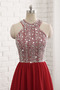 Robe de soirée Printemps Drapé Mousseline Petit collier circulaire - Page 4