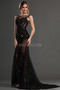 Robe de cocktail Noir Sans Manches Longueur au sol Sablier Col Bateau - Page 4
