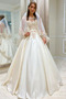 Robe de mariée Vintage Satin Manquant Printemps Laçage Naturel taille - Page 1