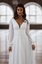 Robe de mariée Drapé Traîne Courte a ligne Printemps Manche de T-shirt - Page 3