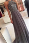Robe de soirée Chiffon Chic Cristal Hiver Sans Manches Petit collier circulaire - Page 1
