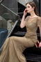 Robe de soirée Tulle Près du corps Col Bateau Luxueux Fourreau Avec Bijoux - Page 5