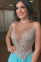 Robe de soirée Chic Corsage Avec Bijoux A-ligne Drapé Longue - Page 3