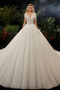 Robe de mariée Salle A-ligne Manche de T-shirt gossamer Fourreau Avec Bijoux - Page 1