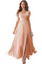 Robe de soirée Vente Laçage Col en V a ligne Manche Lâche Fourchure Frontale - Page 5
