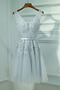 Robe de demoiselle d'honneur Col en V Dos nu Mi-longues Chic - Page 1