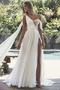 Robe de mariage Naturel taille Plage Mousseline A-ligne Longueur de plancher - Page 1