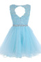 Robe de cocktail Vente Sans Manches Médium mini A-ligne Bleu - Page 2