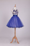 Robe de cocktail Ballon Longueur de genou Naturel taille Tulle - Page 1
