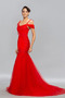 Robe de soirée Sirène Glissière Mancheron Longue Rosée épaule - Page 3