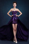 Robe de soirée Asymétrique Étirer Satin Fermeture à glissière - Page 4