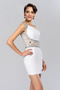 Robe de cocktail Une épaule Sans Manches Près du corps Perlé - Page 4