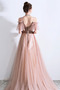 Robe de soirée Tulle Naturel taille Poire Ballon Laçage Mancheron - Page 2