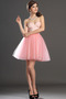 Robe de bal Tulle Mode Sablier Perle rose Col en Cœur Sans Manches - Page 1