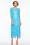 Robe mères Luxueux Glissière Manche Aérienne 3/4 Manche Cérémonie - Page 1