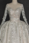 Robe de mariage Col en V A-ligne Fourreau Avec Bijoux Drapé Traîne Longue - Page 7