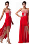 Robe de bal Rouge haut bustier tube Naturel taille Sans Manches - Page 3