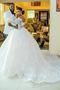 Robe de mariée Vente Cathédrale Perlé Manche Demi Laçage Naturel taille - Page 2