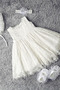 Robe de fille de fleur Dentelle Dentelle Vacances A-ligne Sans Manches - Page 1