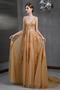 Robe de soirée Chic Col en V Décalcomanie Col en V Foncé Longue - Page 4
