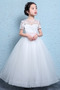 Robe de fille de fleur Tulle Montrer Fermeture éclair Orné de Nœud à Boucle - Page 1
