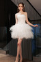 Robe de cocktail Romantique Printemps Col en Cœur Gradins Courte - Page 2