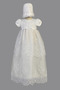 Robe de fille de fleur Chapeau Organza Naturel taille Blanc Petit collier circulaire - Page 1