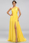 Robe de soirée Sexy A-ligne Mousseline Drapé Sans Manches Dos nu - Page 5