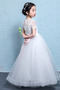 Robe de fille de fleur Tulle Montrer Fermeture éclair Orné de Nœud à Boucle - Page 3