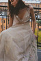 Robe de mariée Décalcomanie Naturel taille Col en V Foncé Longueur de plancher - Page 7